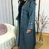 Kimono Gris en lin mélangé